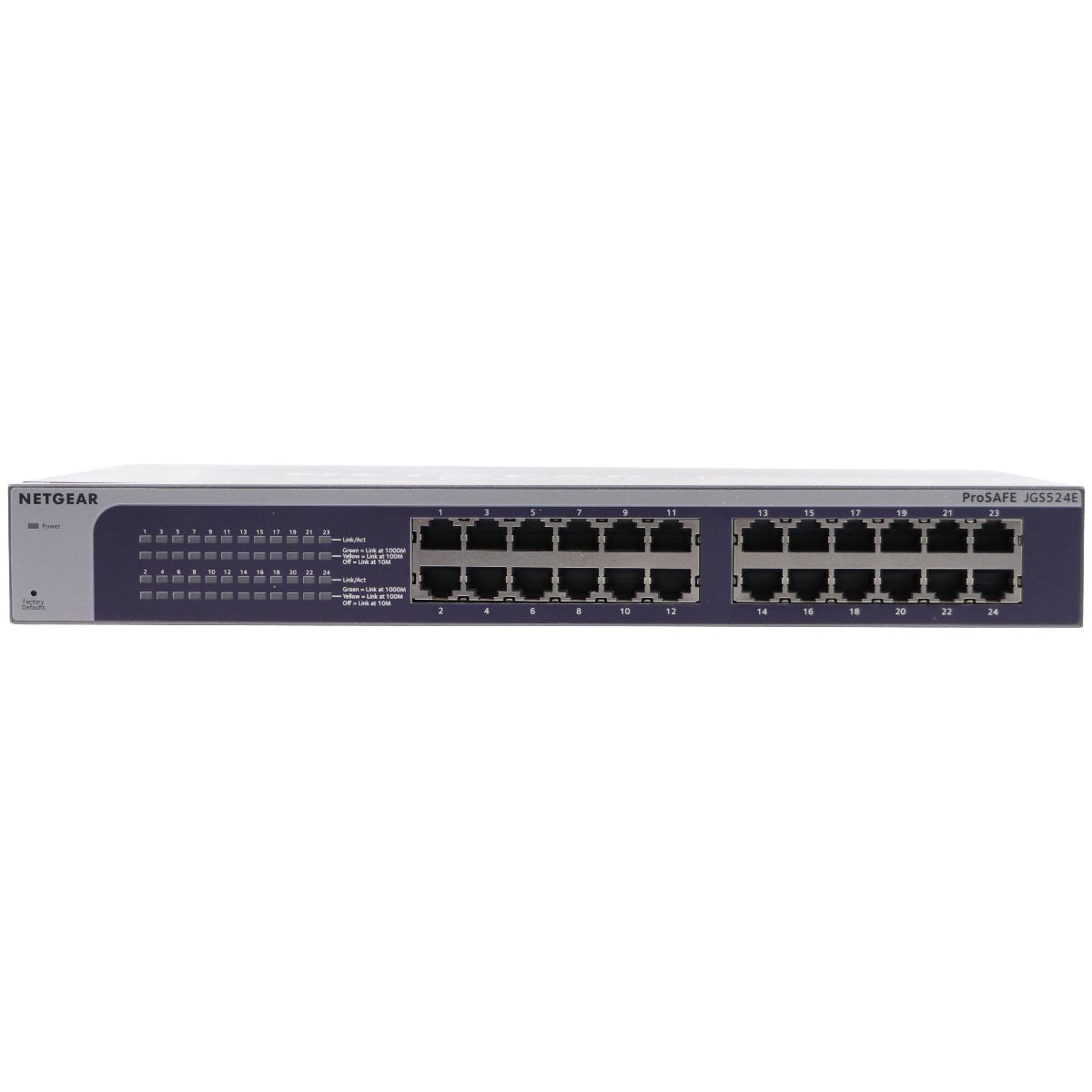 Netgear ProSafe Plus 24-Port Gigabit Ethernet Switch (JGS524EV2) - Gray