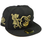 New Era 59FIFTY Baltimore Orioles MLB Fitted Hat - Size 7 1/4 - Tiger Black/Gold Other Sporting Goods New Era - Simple Cell Bulk Wholesale Pricing - USA Seller