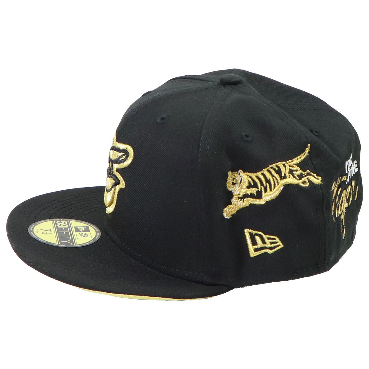 New Era 59FIFTY Baltimore Orioles MLB Fitted Hat - Size 7 1/4 - Tiger Black/Gold Unisex Accessories - Hats New Era    - Simple Cell Bulk Wholesale Pricing - USA Seller