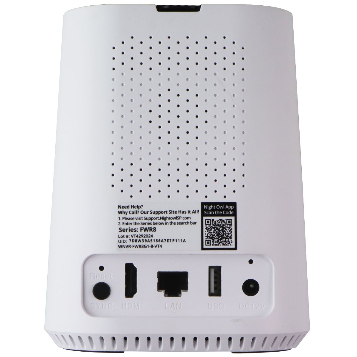 Night Owl FWR8 Series Camera Hub (WNVR-FWR8G1-8-VT4) - White Home Surveillance - Security Cameras Night Owl - Simple Cell Bulk Wholesale Pricing - USA Seller