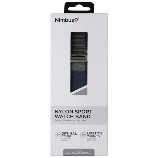 Nimbus9 Nylon Sport Band for Apple Watch 38/41/40mm (Small Cases) - Gray/Blue Smart Watch Accessories - Watch Bands Nimbus9 - Simple Cell Bulk Wholesale Pricing - USA Seller