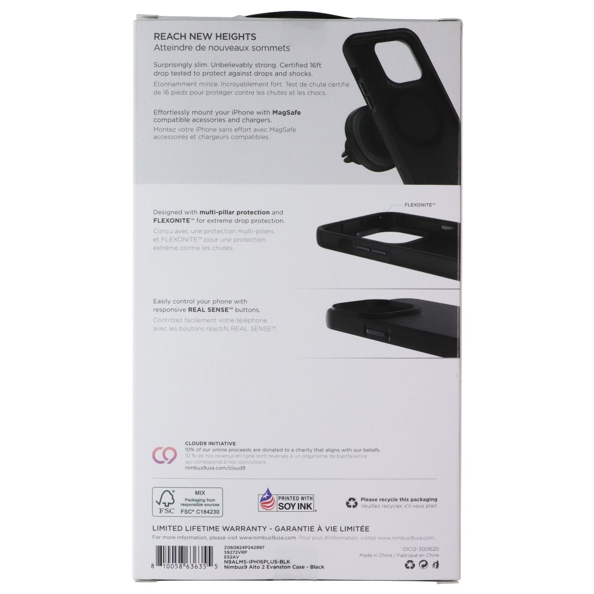 Nimbus9 Alto 2 Series Case for MagSafe for Apple iPhone 16 Plus - Black Cell Phone - Cases, Covers & Skins Nimbus9 - Simple Cell Bulk Wholesale Pricing - USA Seller
