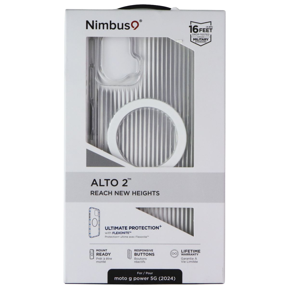 Nimbus9 Alto 2 Series Case for Motorola moto g power 5G (2024) - Clear Cell Phone - Cases, Covers & Skins Nimbus9 - Simple Cell Bulk Wholesale Pricing - USA Seller