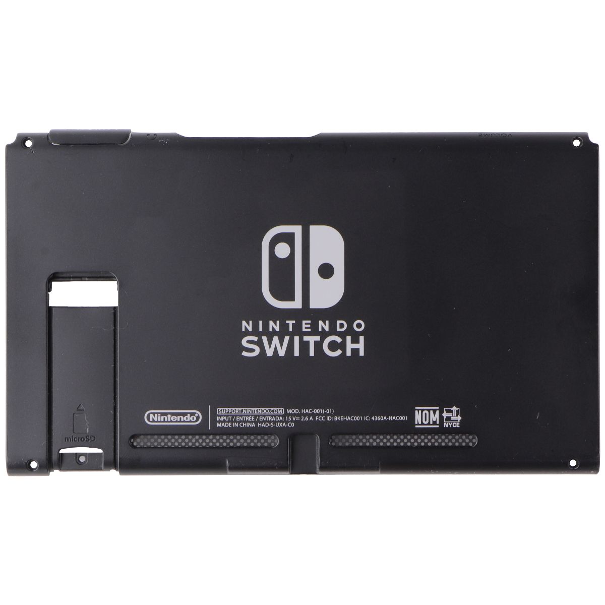 Replacement Back Plate (Black) for Nintendo Switch HAC-001(-01) Gaming/Console - Replacement Parts & Tools Nintendo - Simple Cell Bulk Wholesale Pricing - USA Seller