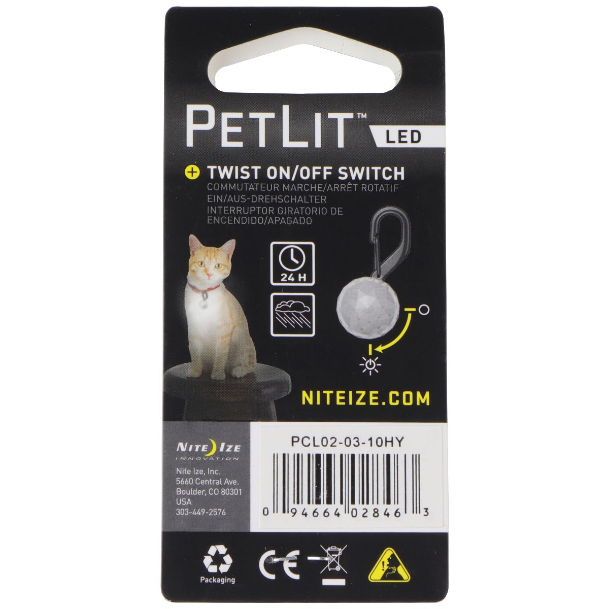 Nite Ize PetLit LED Collar Light - Red Hydrant Other Sporting Goods Nite Ize - Simple Cell Bulk Wholesale Pricing - USA Seller
