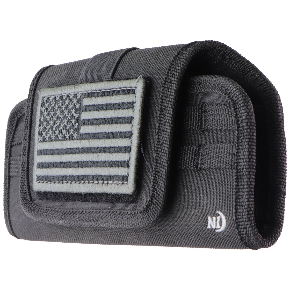 Nite Ize Horizontal Clip Case Universal Holster (XXL) - Black/USA Patch
