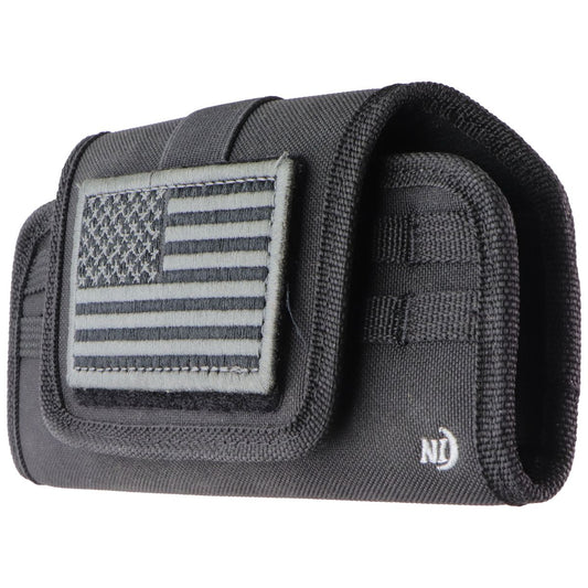 Nite Ize Horizontal Clip Case Universal Holster (XXL) - Black/USA Patch