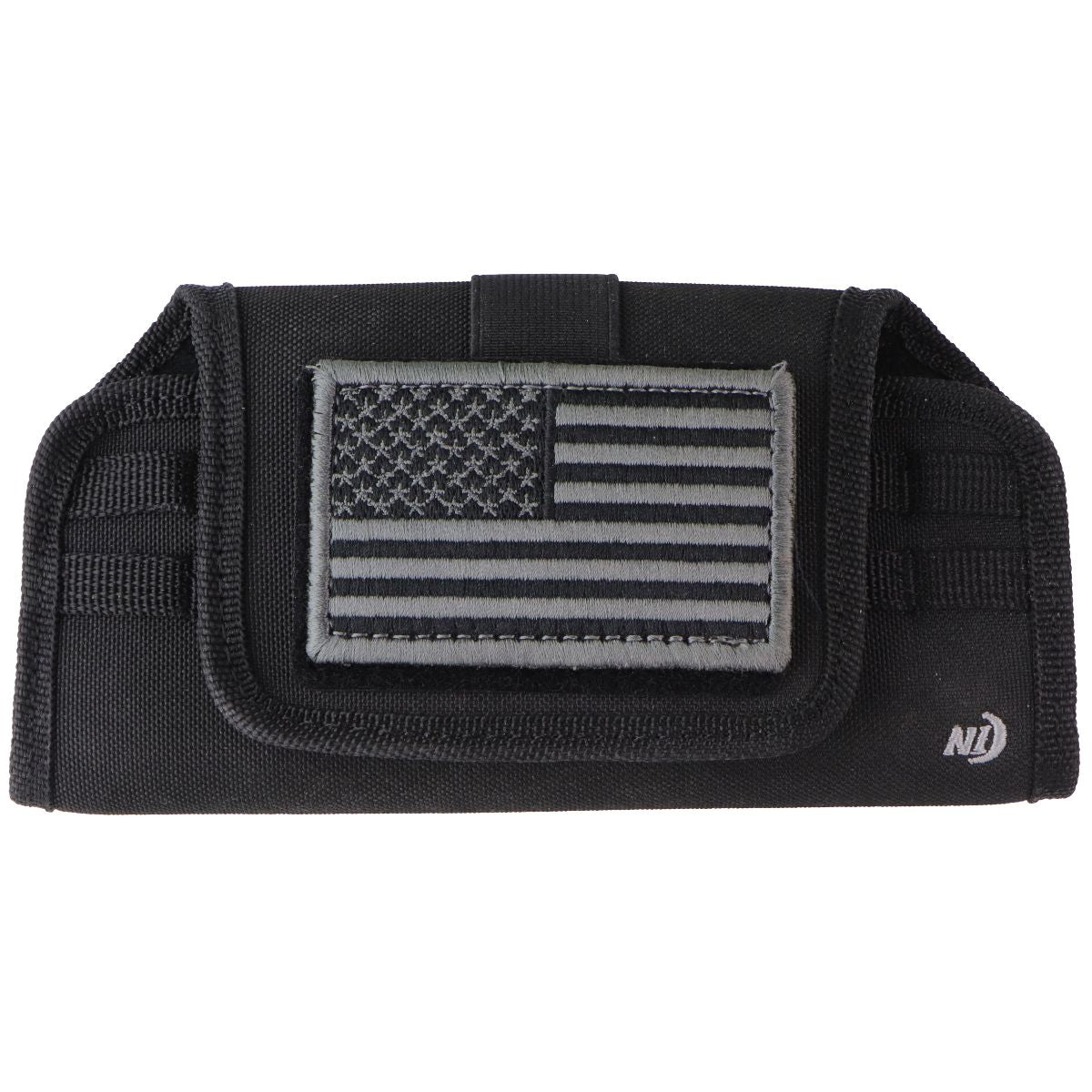 Nite Ize Horizontal Clip Case Universal Holster (XXL) - Black/USA Patch