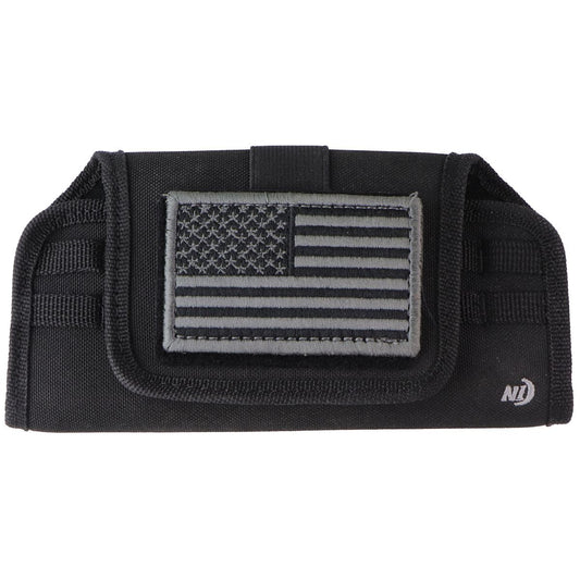 Nite Ize Horizontal Clip Case Universal Holster (XXL) - Black/USA Patch
