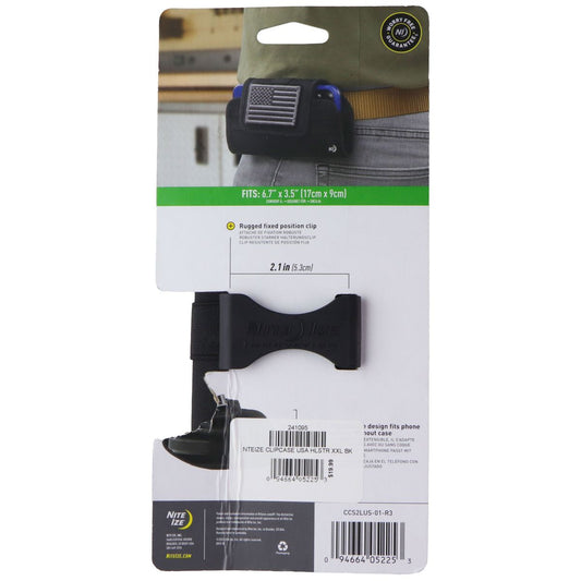 Nite Ize Horizontal Clip Case Universal Holster (XXL) - Black/USA Patch Cell Phone - Cases, Covers & Skins Nite Ize - Simple Cell Bulk Wholesale Pricing - USA Seller