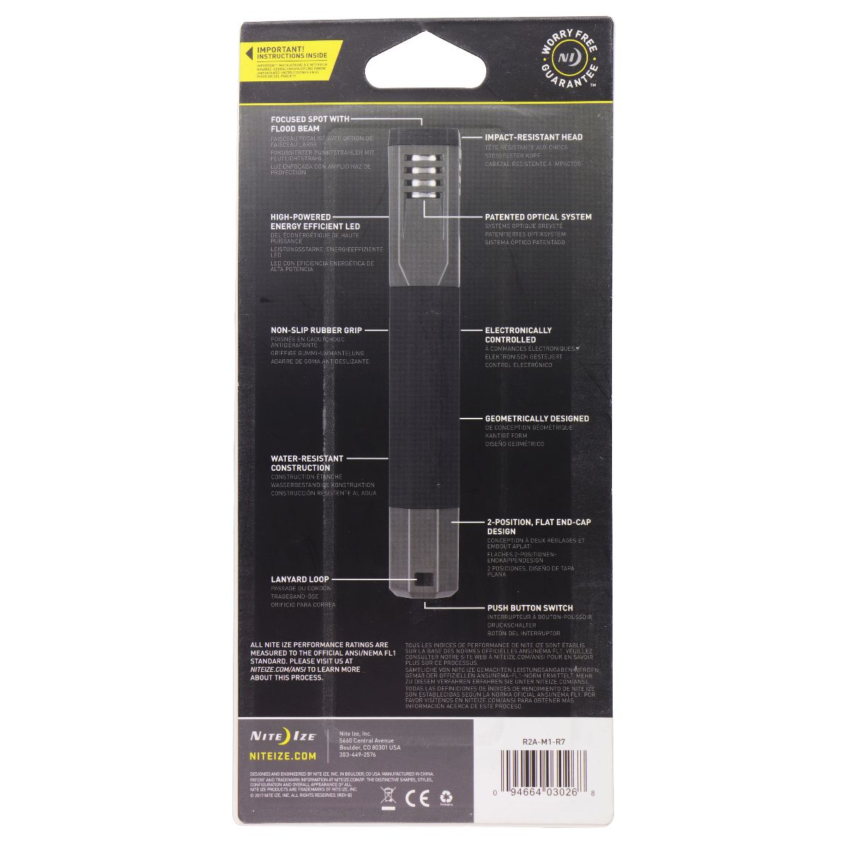 Nite Ize R2A-M1-R7 Inova Radiant AA Flashlight - Grey Camping & Hiking - Flashlights, Lanterns & Lights Nite Ize - Simple Cell Bulk Wholesale Pricing - USA Seller