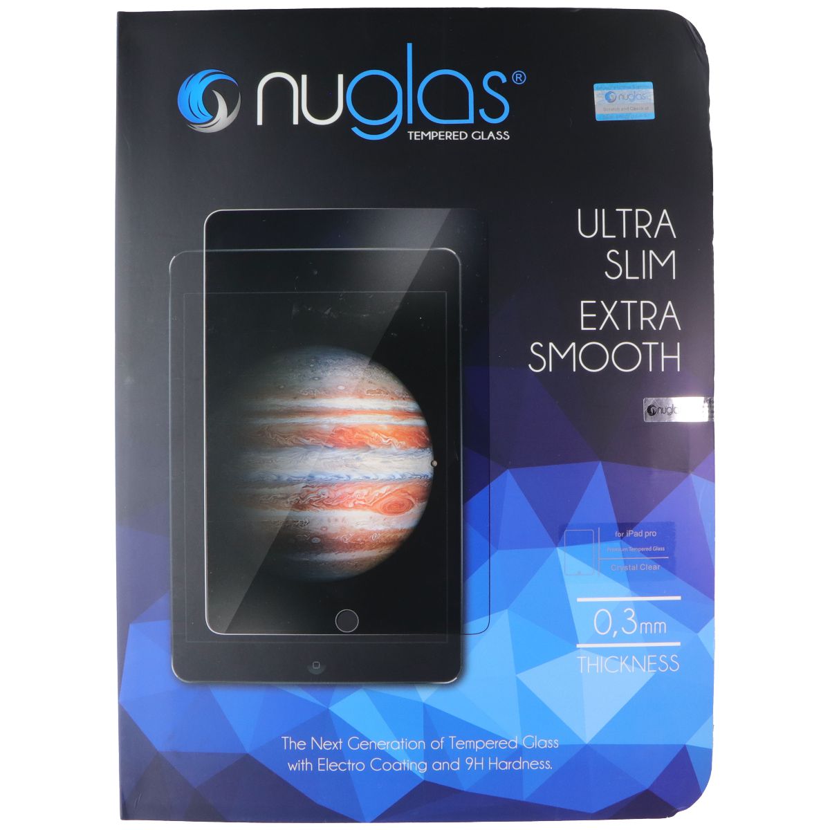 Nuglas Crystal Clear Tempered Glass for Apple iPad Pro 12.9 (1st/2nd Gen) iPad/Tablet Accessories - Screen Protectors Nuglas - Simple Cell Bulk Wholesale Pricing - USA Seller
