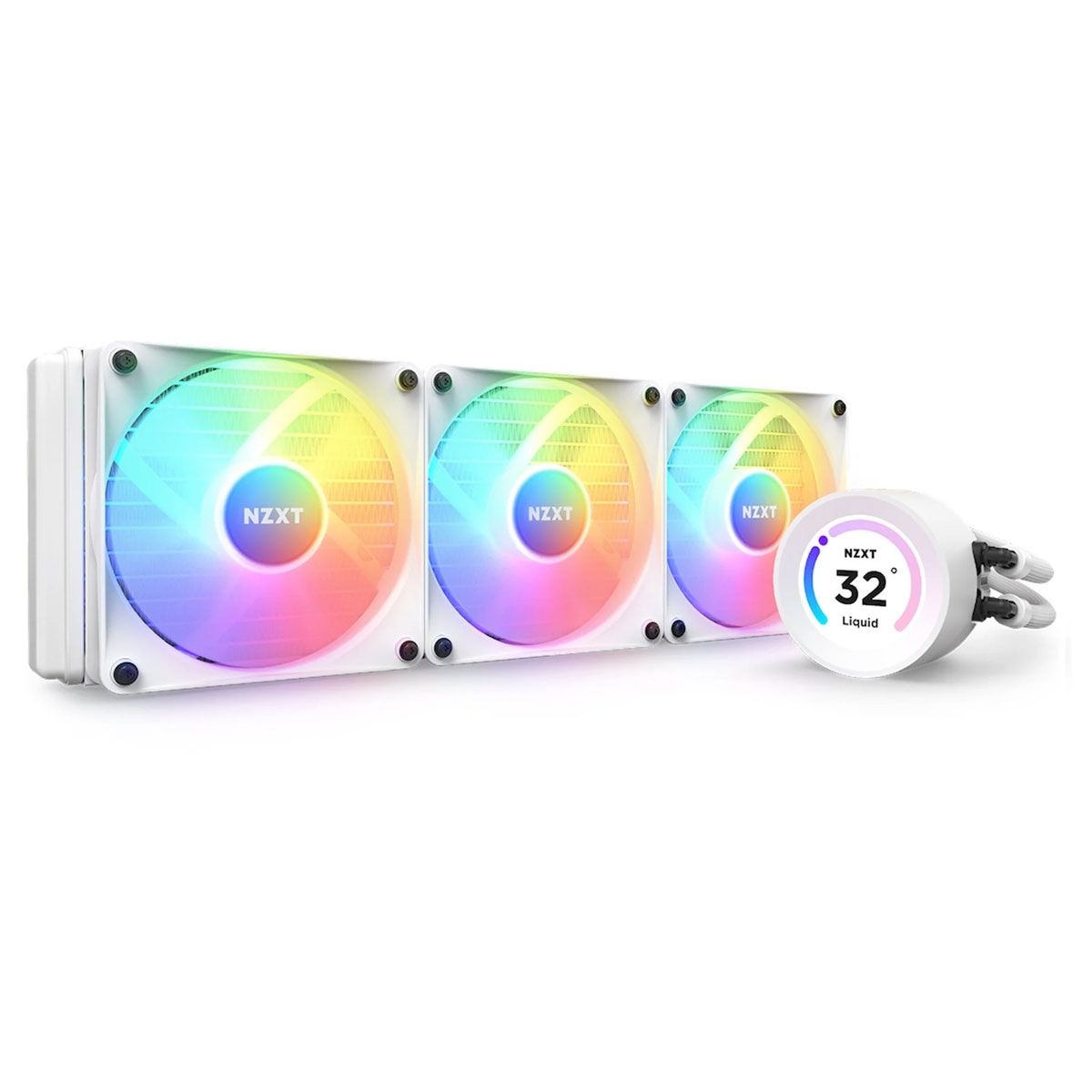 NZXT Kraken Elite 360 RGB, 360MM Liquid Cooler w/ RGB Fans - White (RL-KR36E-W1)