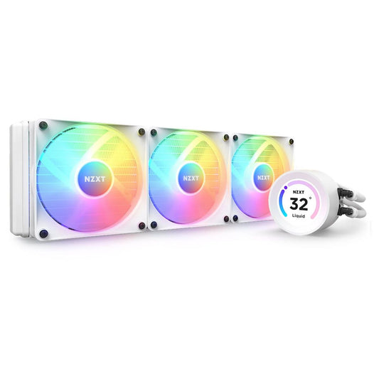 NZXT Kraken Elite 360 RGB, 360MM Liquid Cooler w/ RGB Fans - White (RL-KR36E-W1)