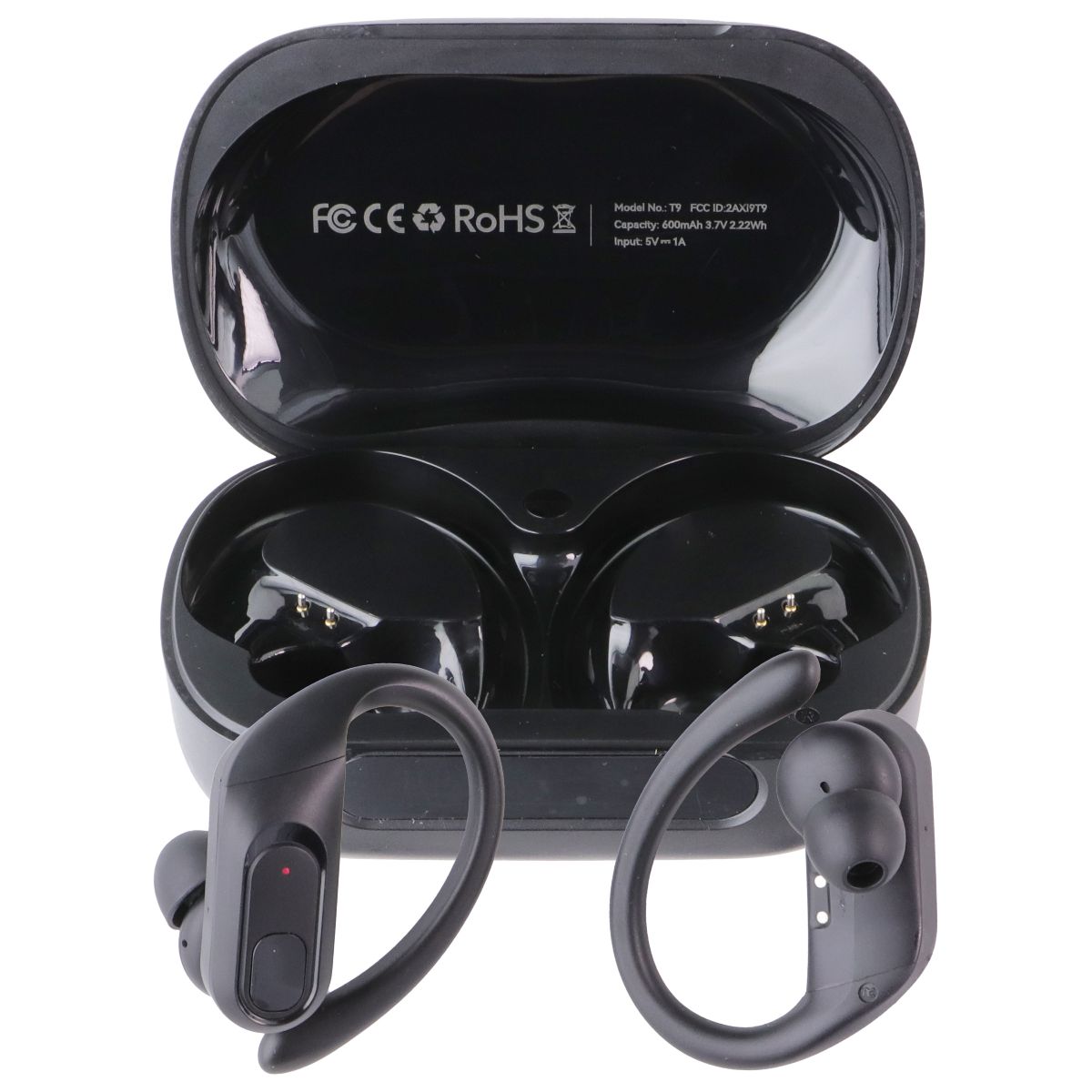 Occiam T9 ANC Wireless Bluetooth Sport Earbuds with Microphone - Black
