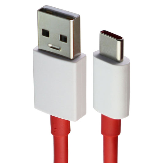 OnePlus (3.3-Foot) 1m USB to USB-C Charge and Sync Warp Cable - Red/White (D287) Cell Phone - Cables & Adapters OnePlus - Simple Cell Bulk Wholesale Pricing - USA Seller