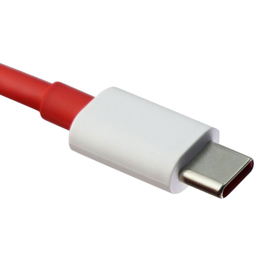 OnePlus (3.3-Foot) 1m USB to USB-C Charge and Sync Warp Cable - Red/White (D287) Cell Phone - Cables & Adapters OnePlus - Simple Cell Bulk Wholesale Pricing - USA Seller