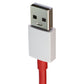OnePlus (3.3-Foot) 1m USB to USB-C Charge and Sync Warp Cable - Red/White (D287) Cell Phone - Cables & Adapters OnePlus - Simple Cell Bulk Wholesale Pricing - USA Seller