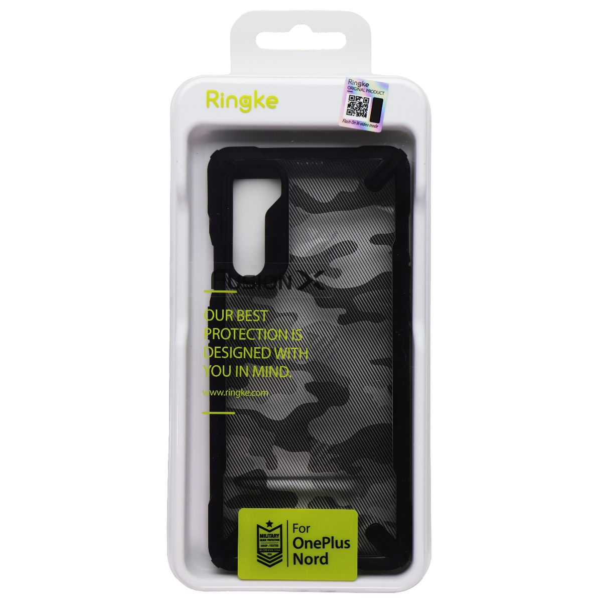 Ringke Fusion X Series Case for OnePlus Nord - Black Camo Cell Phone - Cases, Covers & Skins OnePlus - Simple Cell Bulk Wholesale Pricing - USA Seller