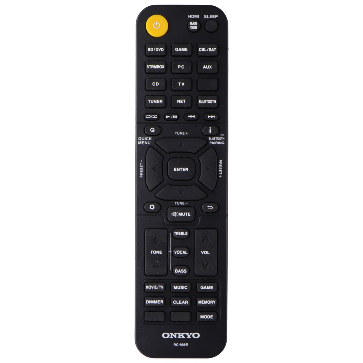 Onkyo OEM Remote Control - Black (RC-986R) TV, Video & Audio Accessories - Remote Controls Onkyo - Simple Cell Bulk Wholesale Pricing - USA Seller