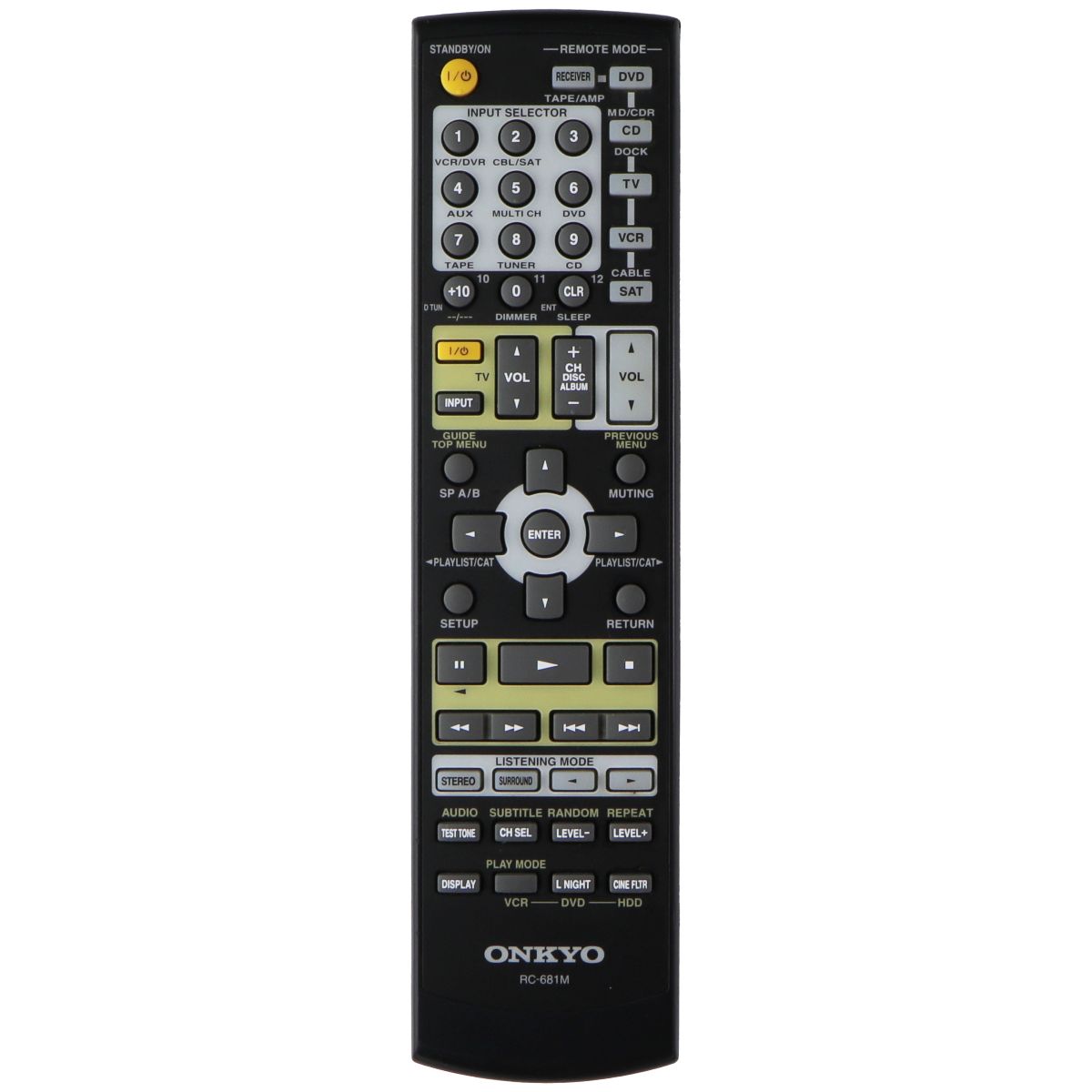 Onkyo AV Receiver Remote Control (RC-681M) TV, Video & Audio Accessories - Remote Controls Onkyo - Simple Cell Bulk Wholesale Pricing - USA Seller