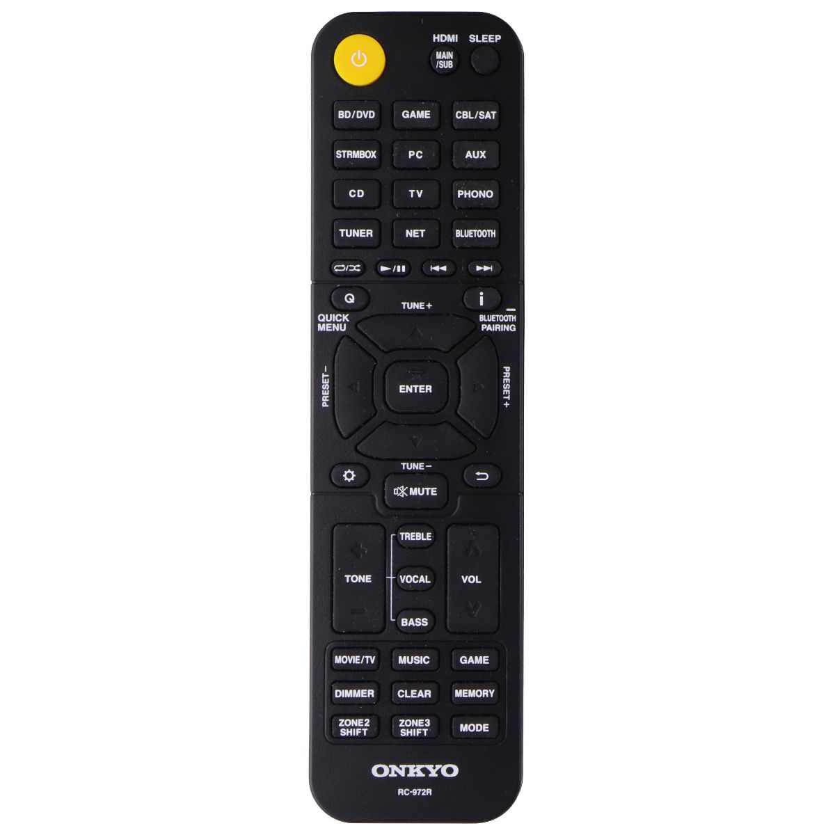 Onkyo OEM Remote Control - Black (RC-972R) TV, Video & Audio Accessories - Remote Controls Onkyo - Simple Cell Bulk Wholesale Pricing - USA Seller