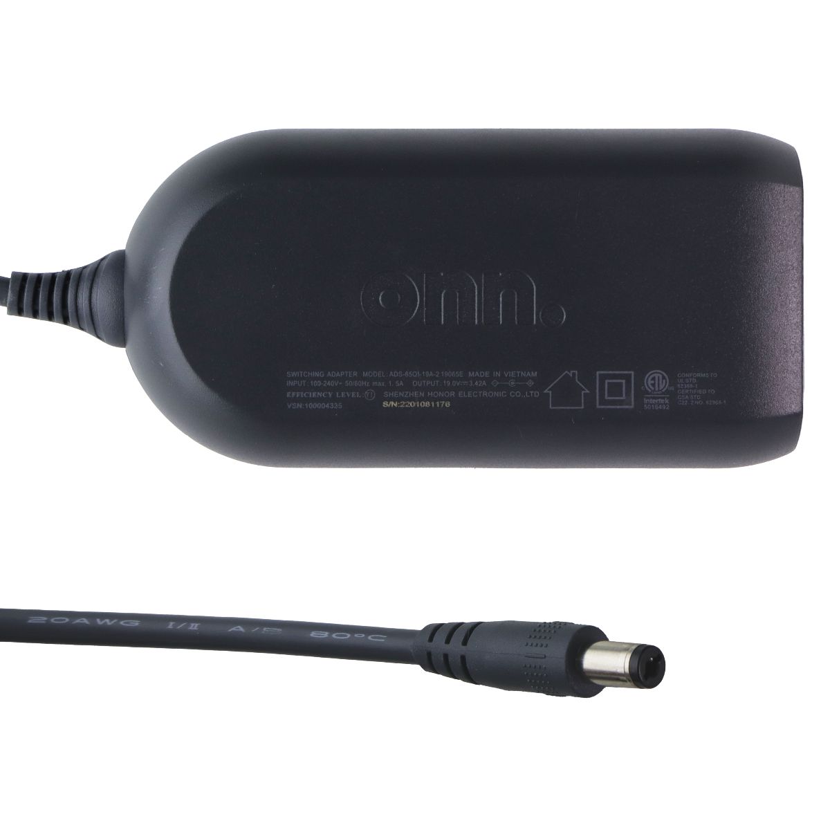 ONN (19V/3.42A) Switching Adapter Power Supply (ADS-65QI-19A-2) - Gray Multipurpose Batteries & Power - Travel Adapters & Converters ONN - Simple Cell Bulk Wholesale Pricing - USA Seller