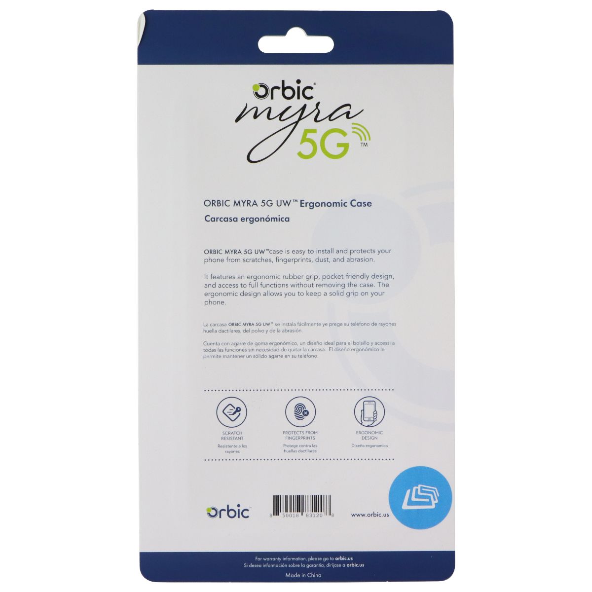 Orbic Ergonomic Hard Case for Orbic Myra 5G UW Smartphone - Clear Cell Phone - Cases, Covers & Skins Orbic - Simple Cell Bulk Wholesale Pricing - USA Seller