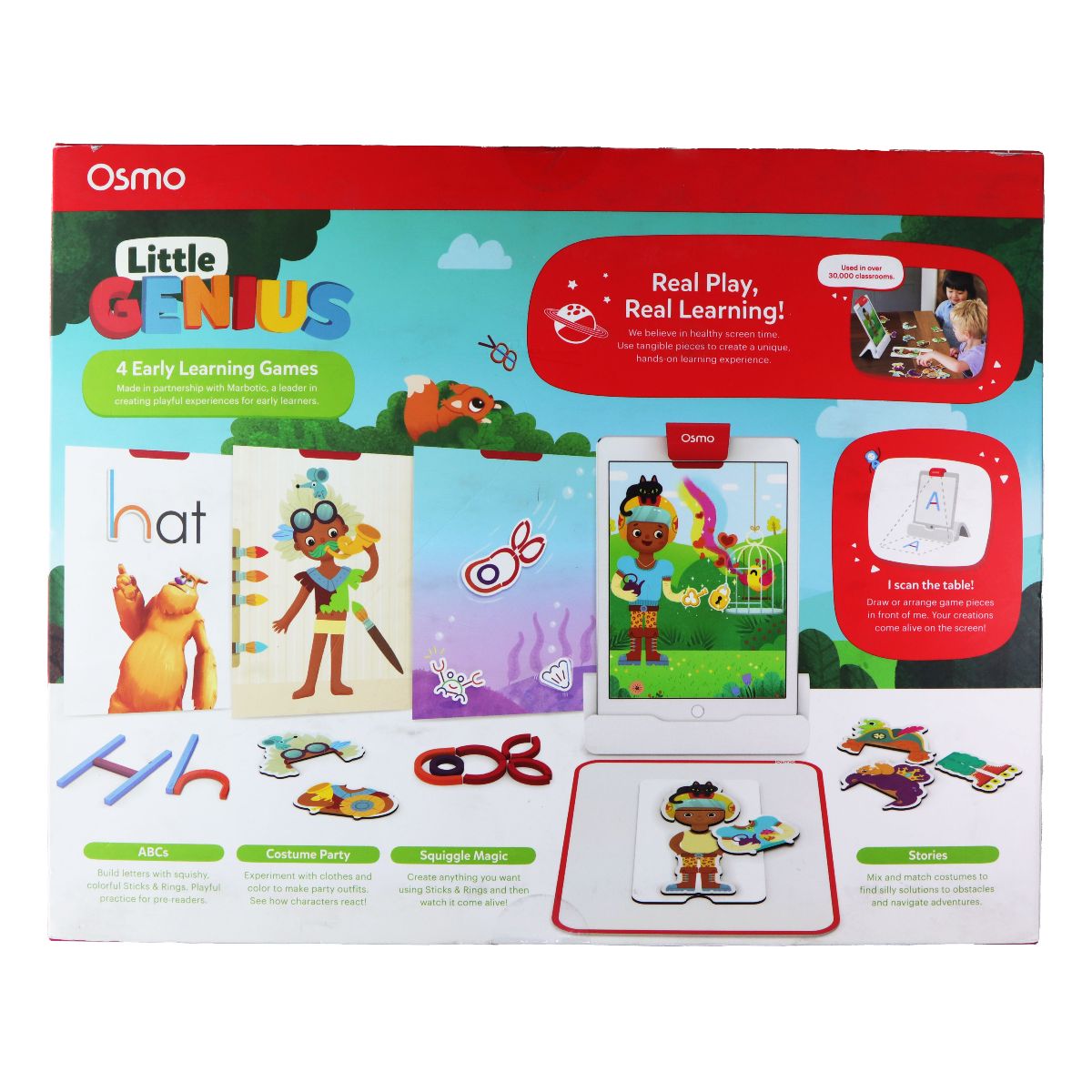 Osmo - Little Genius Starter Kit for iPad - 4 Hands-On Learning Games - Ages 3-5 Electronic Learning Toys - Learning Systems Osmo - Simple Cell Bulk Wholesale Pricing - USA Seller