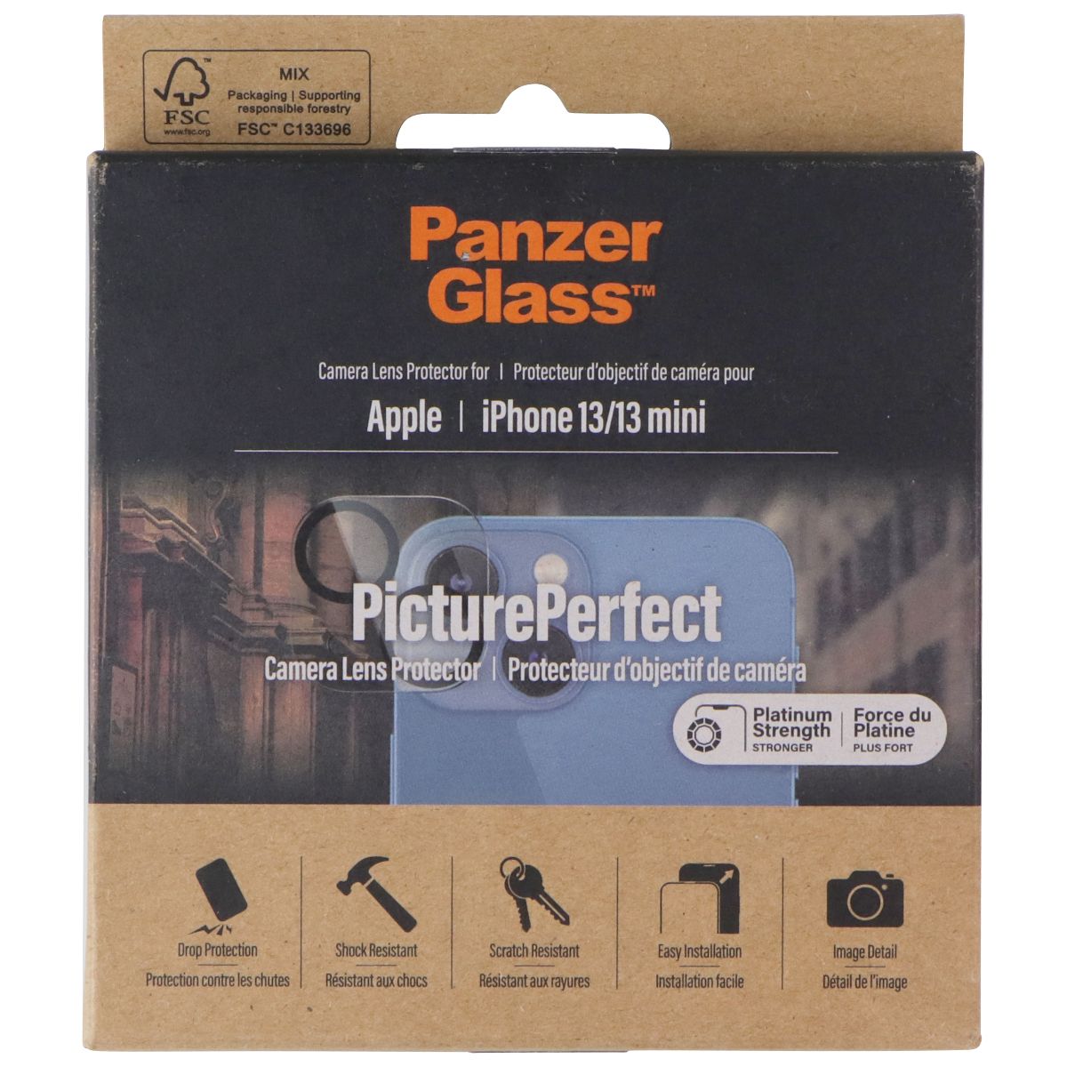 PanzerGlass PicturePerfect Camera Lens Protector for Apple iPhone 13 / 13 mini Cell Phone - Screen Protectors PanzerGlass - Simple Cell Bulk Wholesale Pricing - USA Seller