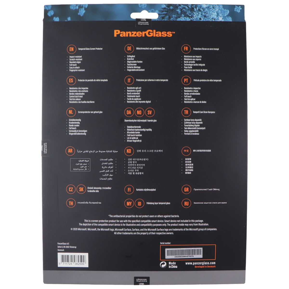 PanzerGlass Tempered Glass Screen Protector for Microsoft Surface Laptop Go Computer Accessories - Screen Protectors PanzerGlass - Simple Cell Bulk Wholesale Pricing - USA Seller