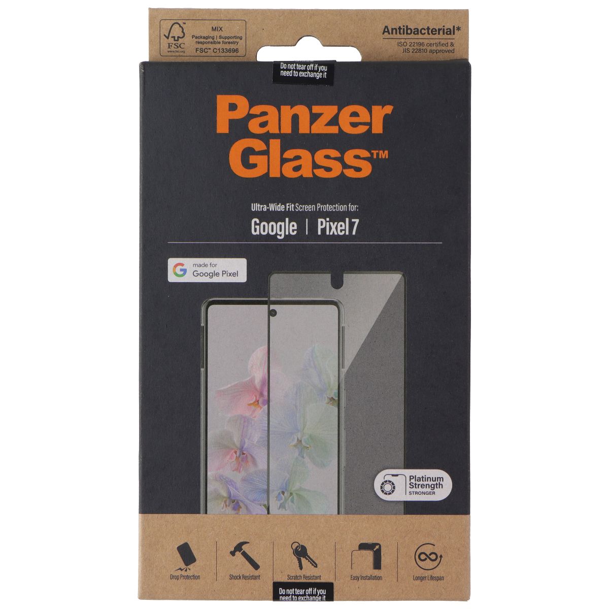 PanzerGlass Screen Protector for Google Pixel 7 (4772) Cell Phone - Screen Protectors PanzerGlass - Simple Cell Bulk Wholesale Pricing - USA Seller