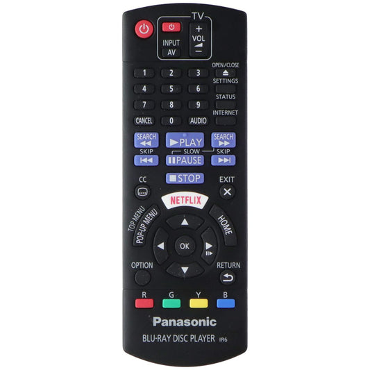 Panasonic Blu-Ray Player IR6 Remote Control (N2QAYB001024) - Black TV, Video & Audio Accessories - Remote Controls Panasonic - Simple Cell Bulk Wholesale Pricing - USA Seller