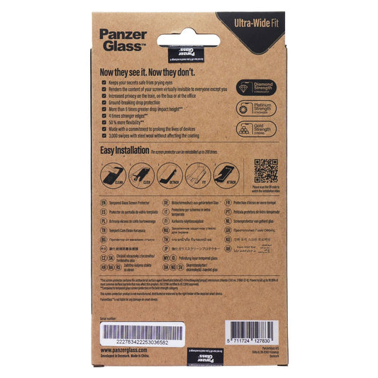 PanzerGlass Ultra-Wide Privacy Screen Protector for Apple iPhone 14/13/13 Pro Cell Phone - Screen Protectors PanzerGlass - Simple Cell Bulk Wholesale Pricing - USA Seller