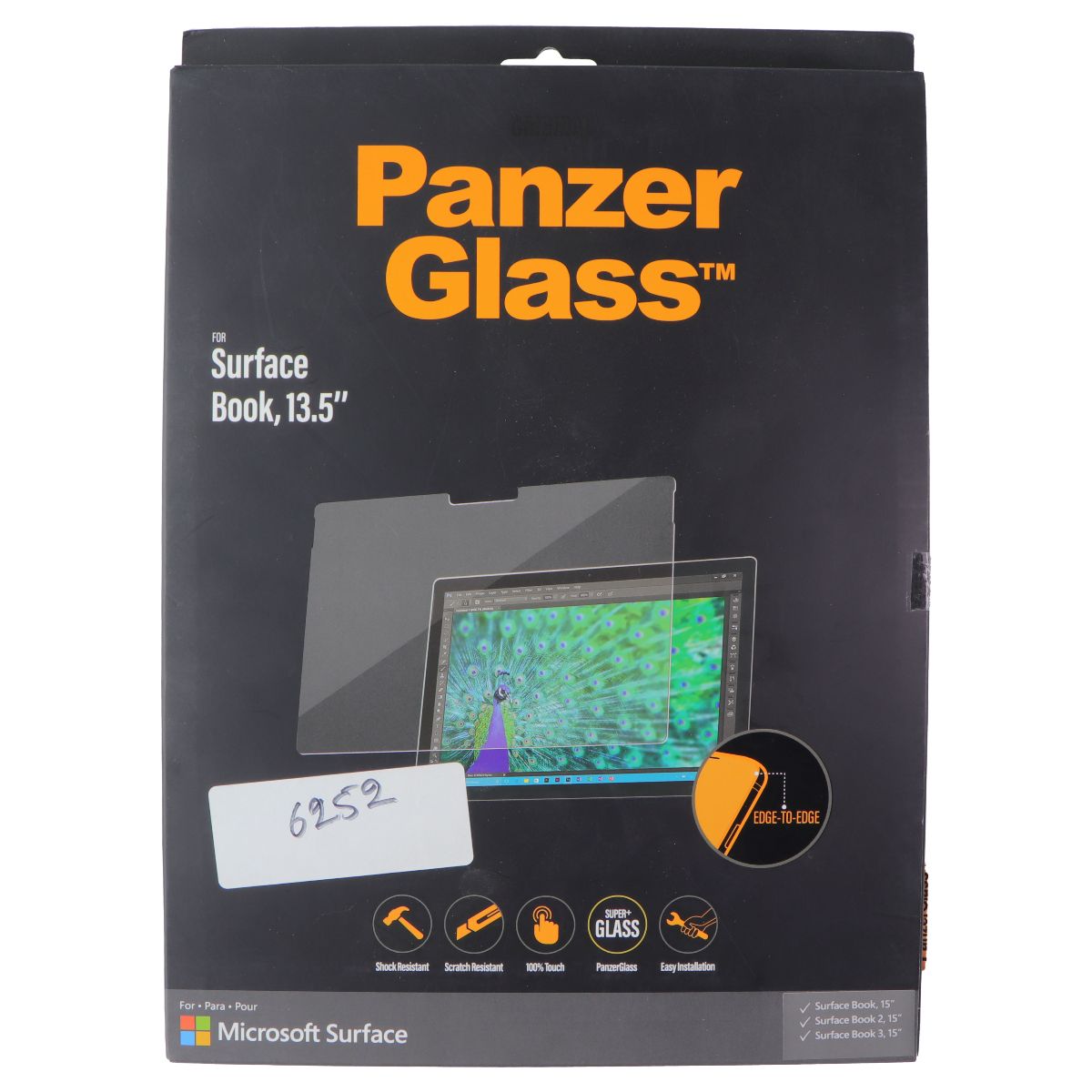 PanzerGlass Edge to Edge Glass Screen Protector for Microsoft Surface Book 13.5 iPad/Tablet Accessories - Screen Protectors PanzerGlass - Simple Cell Bulk Wholesale Pricing - USA Seller