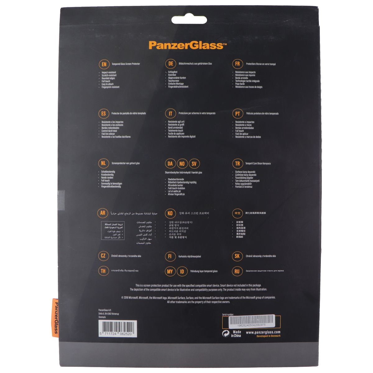 PanzerGlass Edge to Edge Glass Screen Protector for Microsoft Surface Book 13.5 iPad/Tablet Accessories - Screen Protectors PanzerGlass - Simple Cell Bulk Wholesale Pricing - USA Seller