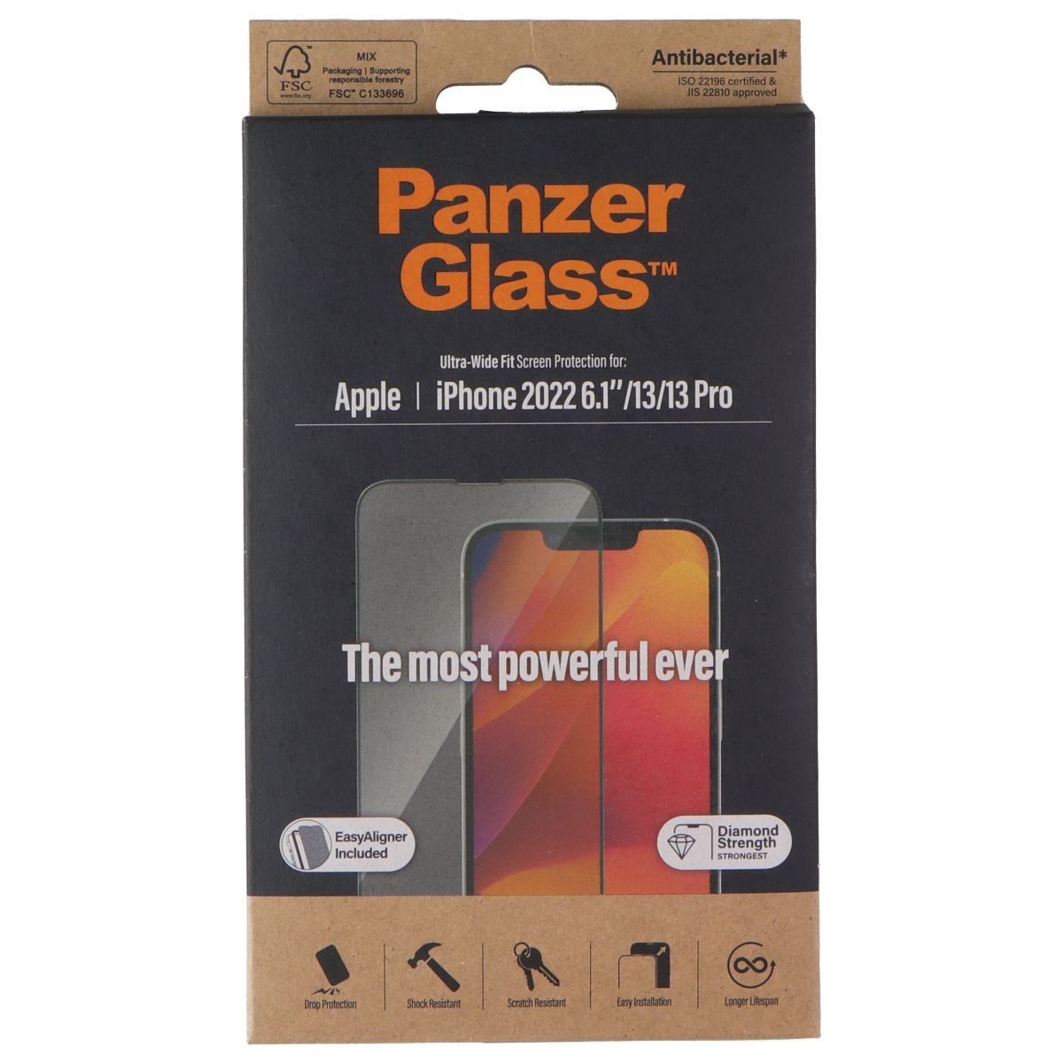 PanzerGlass Diamond Strength Screen Protector for Apple iPhone 14/13/13 Pro Cell Phone - Screen Protectors PanzerGlass - Simple Cell Bulk Wholesale Pricing - USA Seller