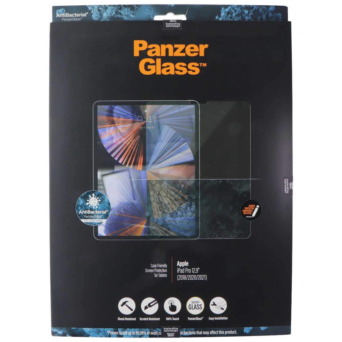 PanzerGlass Original Tempered Glass for Apple iPad Pro 12.9-in (2021/2020/2018) iPad/Tablet Accessories - Screen Protectors PanzerGlass - Simple Cell Bulk Wholesale Pricing - USA Seller