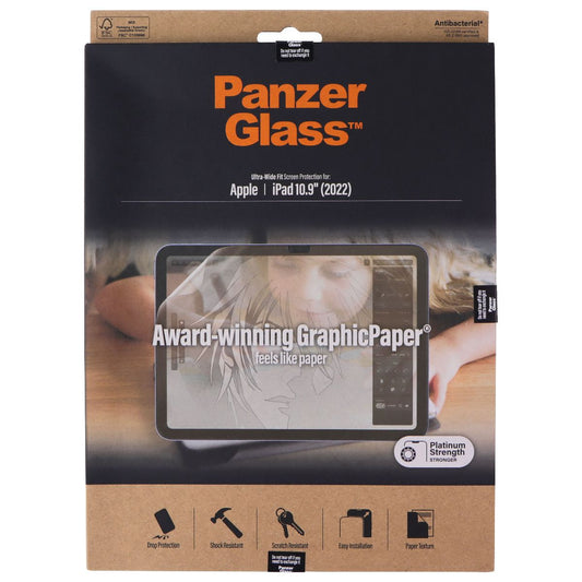PanzerGlass GraphicPaper Screen Protector for Apple iPad 10.9-in (10th Gen/2022) iPad/Tablet Accessories - Screen Protectors PanzerGlass - Simple Cell Bulk Wholesale Pricing - USA Seller