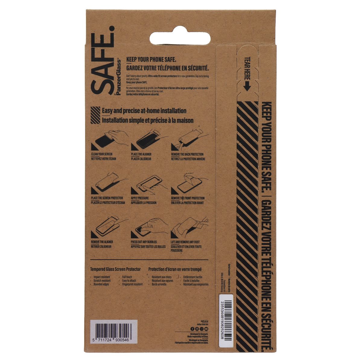 PanzerGlass Safe Series Tempered Glass Screen Protector for Apple iPhone 15 Cell Phone - Screen Protectors PanzerGlass - Simple Cell Bulk Wholesale Pricing - USA Seller