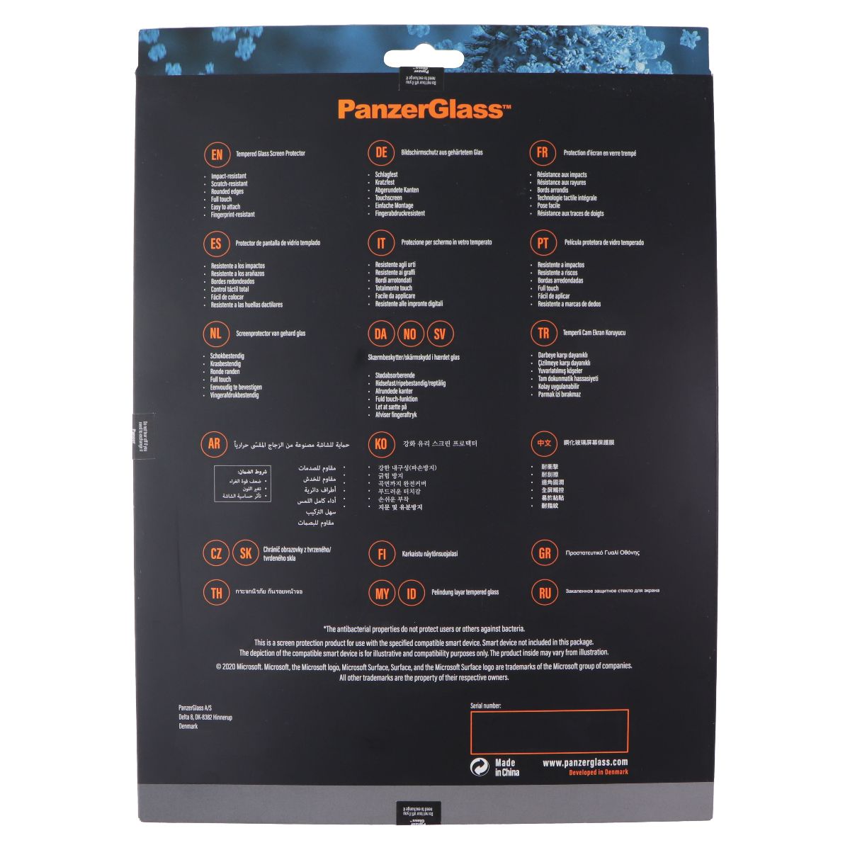 PanzerGlass Edge to Edge Glass Screen Protector for Microsoft Surface Go iPad/Tablet Accessories - Screen Protectors PanzerGlass - Simple Cell Bulk Wholesale Pricing - USA Seller