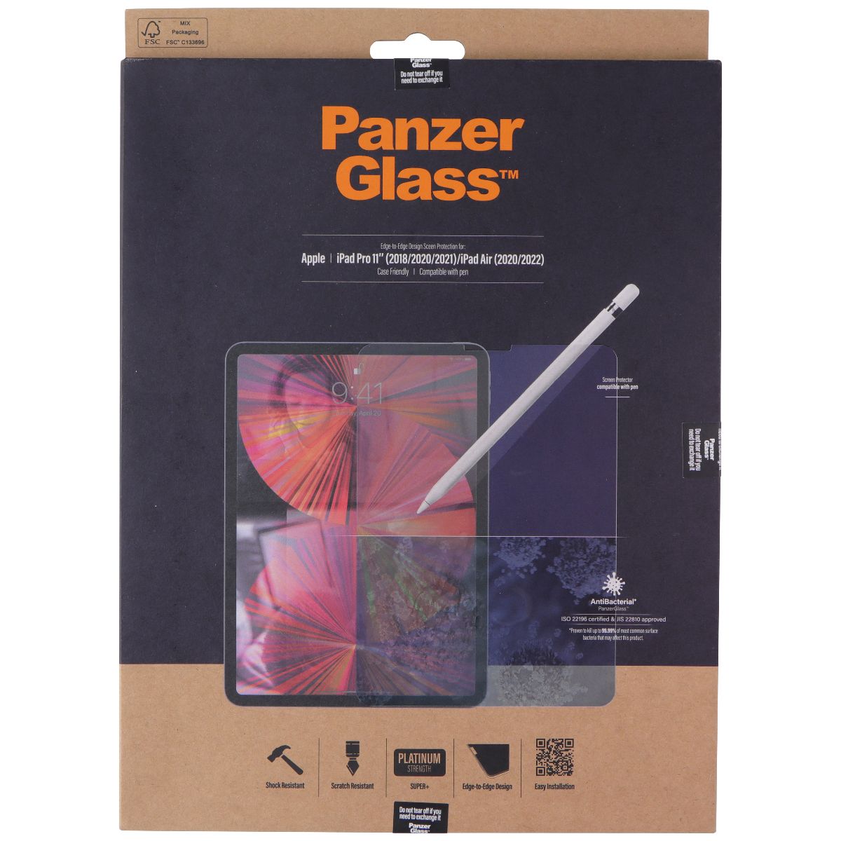 PanzerGlass Screen Protector for Apple 11-inch iPad Pro (5/4/3) / iPad Air (5/4) iPad/Tablet Accessories - Screen Protectors PanzerGlass - Simple Cell Bulk Wholesale Pricing - USA Seller