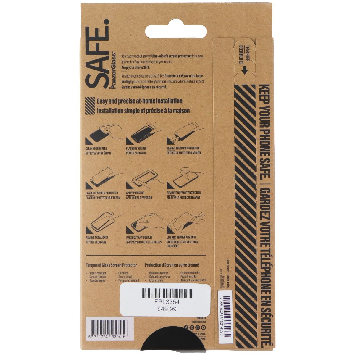 PanzerGlass SAFE. Series Tempered Glass Screen Protector for Google Pixel 8 Cell Phone - Screen Protectors PanzerGlass - Simple Cell Bulk Wholesale Pricing - USA Seller