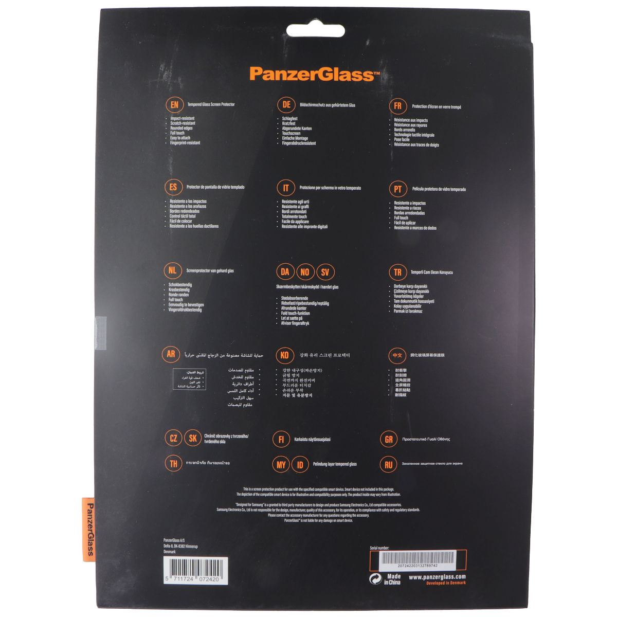 PanzerGlass Screen Protector for Samsung Galaxy Tab S7+