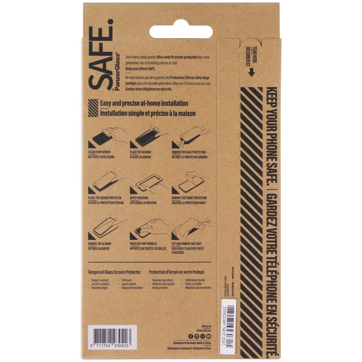 PanzerGlass SAFE. Series Tempered Glass Screen Protector for Google Pixel 8 Pro Cell Phone - Screen Protectors PanzerGlass - Simple Cell Bulk Wholesale Pricing - USA Seller