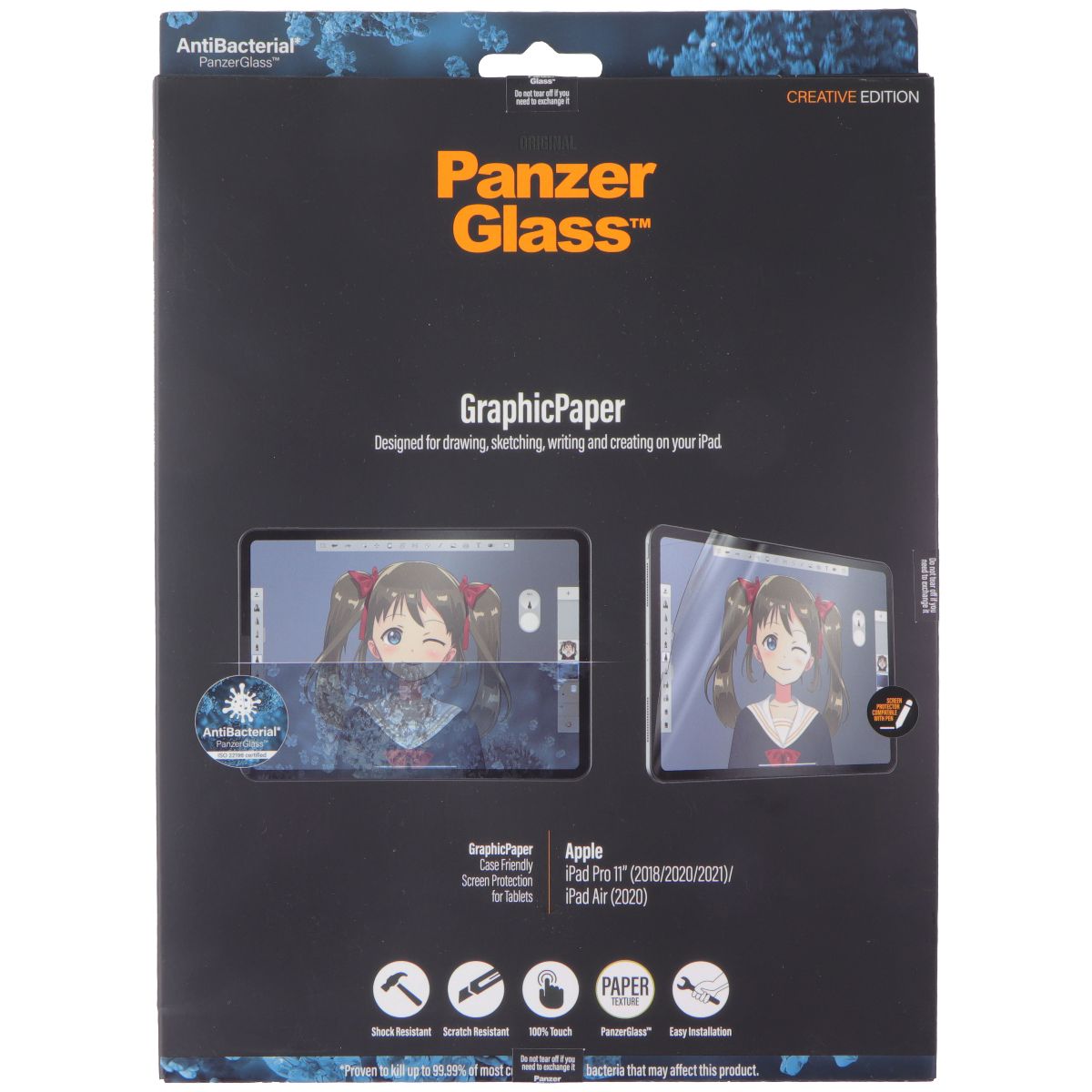 PanzerGlass GraphicPaper Creative Edition for 11-in iPad Pro (5/4/3) /iPad Air 4 iPad/Tablet Accessories - Screen Protectors PanzerGlass - Simple Cell Bulk Wholesale Pricing - USA Seller