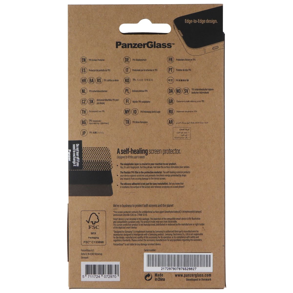 PanzerGlass TPU Screen Protector for Samsung Galaxy (S22+) - Clear Cell Phone - Screen Protectors PanzerGlass - Simple Cell Bulk Wholesale Pricing - USA Seller