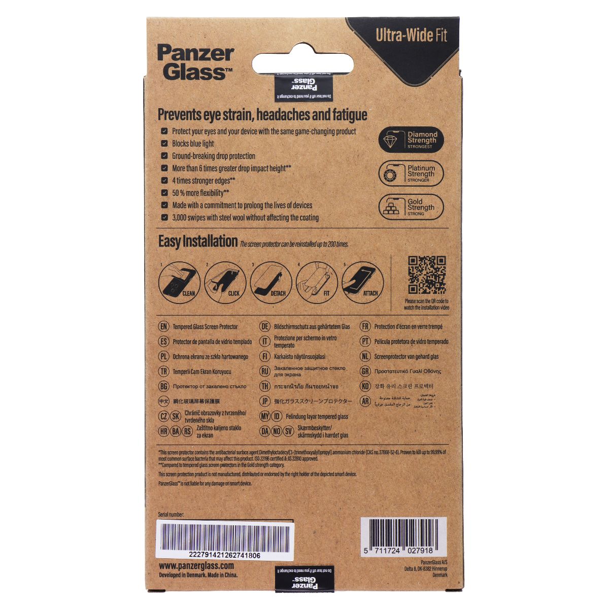 PanzerGlass Ultra-Wide Anti-Blue Screen Protector for Apple iPhone 14/13/13 Pro Cell Phone - Screen Protectors PanzerGlass - Simple Cell Bulk Wholesale Pricing - USA Seller