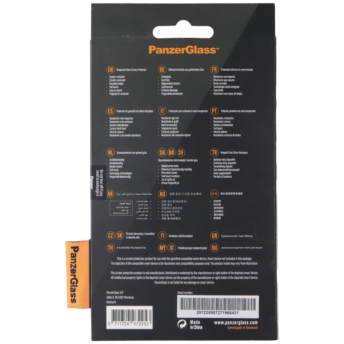 PanzerGlass Edge to Edge Screen Protector for Samsung Galaxy A11 Cell Phone - Screen Protectors PanzerGlass - Simple Cell Bulk Wholesale Pricing - USA Seller