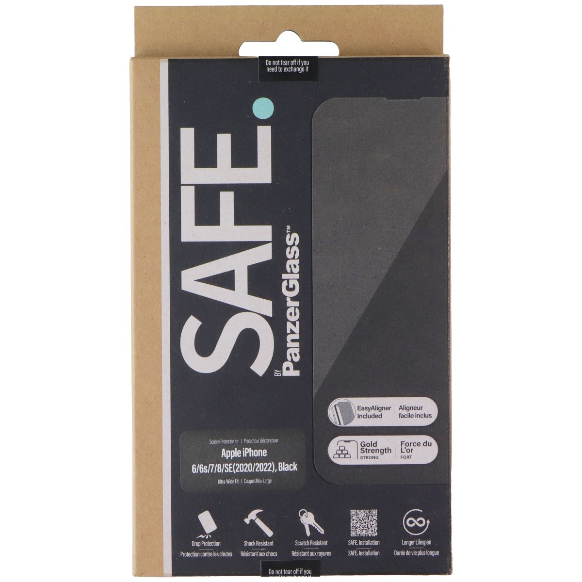 PanzerGlass SAFE Screen Protector for Apple iPhone SE (2022/2020)/8/7/6 Cell Phone - Screen Protectors PanzerGlass - Simple Cell Bulk Wholesale Pricing - USA Seller